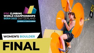 Womens Boulder final  Bern 2023 [upl. by Nauqad]