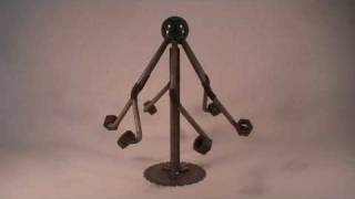 Kinetic Art Sculpture from Recycled Metal  quotBlack Pearlquot by Derek McDonald [upl. by Hares396]