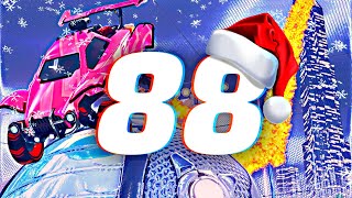 ROCKET LEAGUE INSANITY 88  BEST GOALS FREESTYLES MERRY CHRISTMAS 🎄❄️ [upl. by Rodgers]