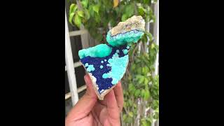 Natural Aragonite  Blue Azurite  AragoniteSpecimen  RawMineral  MineralSpecimen [upl. by Casar]