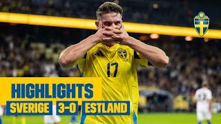 Highlights  Sverige – Estland 30  Ny vinst i Nations League [upl. by Ahsel687]