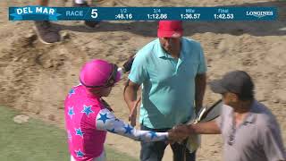 Phosphorescense FR wins race 5 at Del Mar 9824 [upl. by Keg]