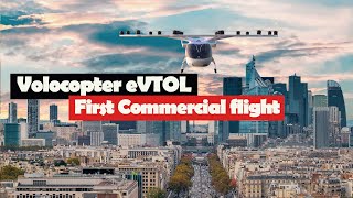 Volocopter eVTOL first Commercial Flight Electric Take off and Landing [upl. by Lael329]