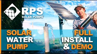 Solar Water Pump Full Installation amp Demo • RPS Solar Pumps [upl. by Wanda642]