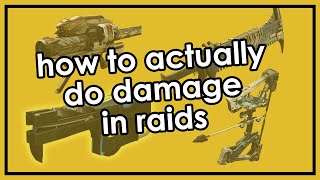 How to Do Raid DPSDamage So You Wont Get Kicked from LFG [upl. by Gahan]