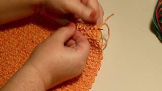 Beginner Crochet Dishcloth  Last Row Last Stitch [upl. by Zipah]