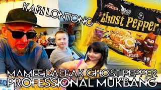 Mamee Shinsegae Ghost Pepper Kari Lontong Professional Mukbang [upl. by Nitsrik]