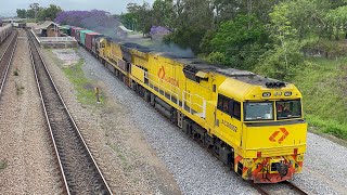 Aurizon ACD6052 amp ACD6055 with 2BM1 at East Maitland  291024 [upl. by Mihalco]