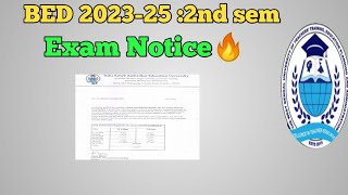 Bed 2nd sem exam notice  Bsaeu [upl. by Larrabee]