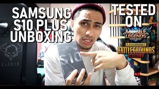 SAMSUNG GALAXY S10 PLUS UNBOXING  MOBILE GAMES TEST  MOBILE LEGENDS  PUBG MOBILE [upl. by Attwood]