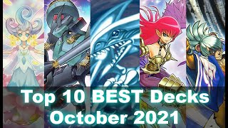 Top 10 BEST Competitive Decks October 2021 Top Tournament archetype decklists YuGiOh Duel Links [upl. by Ybocaj467]