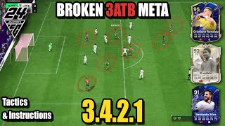 Best META 3421 UNSTOPPABLE Tactics FC 24 eafc24 fut customtactics [upl. by Neryt]