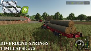 Baling amp Collecting amp Fertilizers amp Tillage Riverbend Springs FS25 Timelapse Ep 25 [upl. by Evilo]