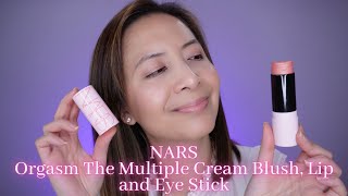 NARS Orgasm The Multiple Cream Blush Lip and Eye Stick Review  Tiana Le [upl. by Jacintha]