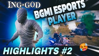 HIGHLIGHTS 2  BGMI ESPORTS PLAYER  IPHONE 12 GAMEPLAY  TEAM ING [upl. by Broderick]