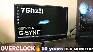 Overclocking My 10 years Old Samsung Monitor to 75Hz  Play GTA 5 [upl. by Gregorio]