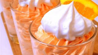 MOUSSE À lORANGE TRÈS FACILE légère et sans œufs la meilleure recette de dessert à lorange [upl. by Yellhsa]