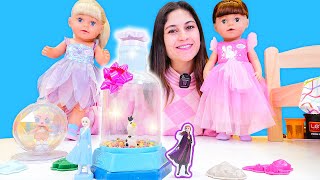 Ayşe Gül ve Ece ile kız videosu Bebek bakma oyunları Baby Born oyuncakları [upl. by Enelime]