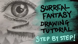 SurrealFantasy landscape drawing tutorial Dad and Son combo [upl. by Wiles]