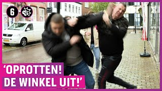 ZIEN Agressieve oplichter gebruikt meteen geweld bij confrontatie [upl. by Cott191]