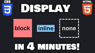 Learn CSS display property in 4 minutes 🧱 [upl. by Stuppy]