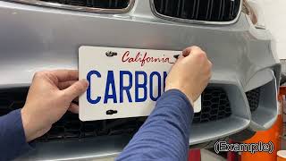 Carbonio Slat Series NoDrill License Plate Mount  Instructions [upl. by Mintun]