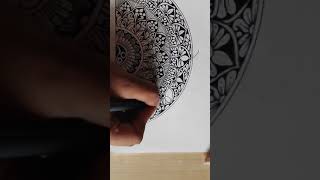 Mandala artZentangle art corner designmandala patternmandala drawing art easyzentangleart [upl. by Tristan423]