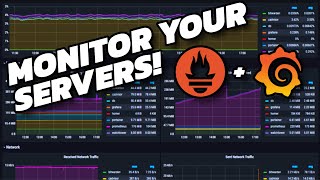 Server Monitoring  Prometheus and Grafana Tutorial [upl. by Seitz740]