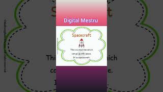 Spacecraft l Vehicles english digitalteacher vocabulary speakenglish speakenglish [upl. by Ikcaj]