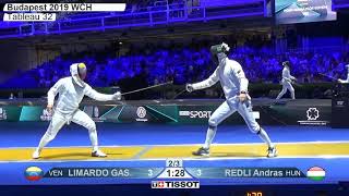 2019 242 T32 08 M E Individual Budapest HUN WCH YELLOW REDLI HUN vs LIMARDO GASCON VEN [upl. by Annayrb232]