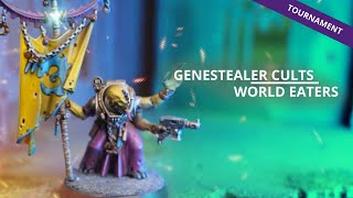 Genestealer Cults vs World Eaters  A 10th Edition Warhammer 40k Battle Report [upl. by Kiah610]