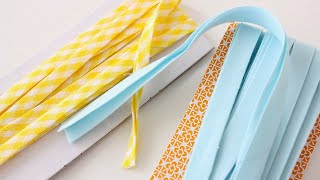 SEW DIY BIAS TAPE single fold double fold continuous bias tape [upl. by Eitsyrhc985]