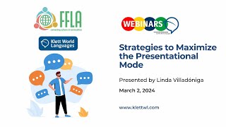 WEBINAR Strategies to Maximize the Presentational Mode Speaking and Writing [upl. by Leinad]