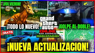 NUEVA ACTUALIZACION en GTA5 Online ¡TODO LO NUEVO GOLPE X2 NUEVO DESAFIO DESCUENTOS y MÁS GTA [upl. by Yuri]