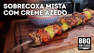 ESPETO DE SOBRECOXA MISTA COM CREME AZEDO [upl. by Vevine]