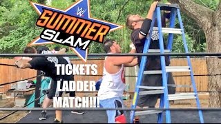 INSANE LADDER MATCH FOR WWE SUMMERSLAM TICKETS [upl. by Ellehsim]