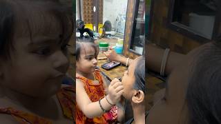 Ei Choto baby ta amake eyebrow kore dichhe parlar ese 😱trending makeup reels viralvideo viral [upl. by Ettenad]