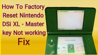 How To Factory Reset Nintendo DSi XL In 2024  Fix Master key Not working [upl. by Otero]