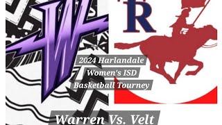 2024 Harlandale Womens ISD Basketball Tournment Warren Vs Roosevelt 1172024 Gm 1 [upl. by Binky]