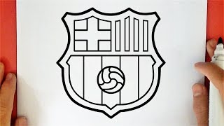 COME DISEGNARE IL LOGO DEL BARCELLONA [upl. by Holna]