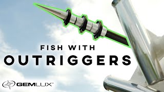 How to Setup Outriggers on a Boat  StepByStep  Gemlux Carbon Fiber Outriggers [upl. by Nos]