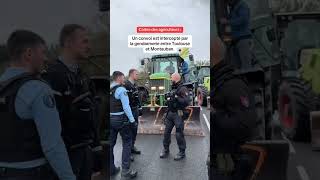 Convoit dagriculteurs français entre Toulouse et Montauban 🇨🇵🧑‍🌾 avec les CRS france agriculteur [upl. by Letnahs]