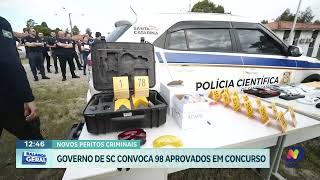 Governo de SC convoca 98 novos agentes de perícia criminal para treinamento [upl. by Sou]