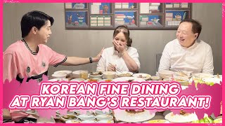 MUKBANG WITH RYAN BANG AT HIS KOREAN FINE DINING RESTAURANT  Small Laude [upl. by Aubry]