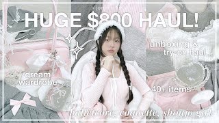 800 HUGE tryon haul 🎀 40 items  Lewkin Jeulia Fancime Taobao amp Temu  jorginakei [upl. by Irami]