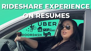 SHOULD I INCLUDE DOOR DASH OR UBER DRIVER ON MY RESUME HOW TO SHOW RIDESHARE EXPERIENCE [upl. by Templer]