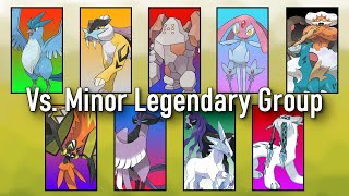 Pokémon Music  All Minor Legendary Pokémon Group Battle Themes from the Core Series All Versions [upl. by Ylhsa24]