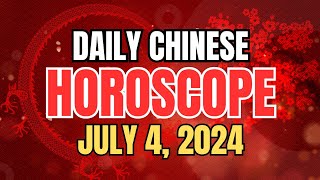 Daily Chinese Horoscope July 4 2024 For Each Zodiac Sign  Ziggy Natural [upl. by Larimer700]