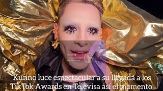 Kunno luce espectacular a su llegada a los TikTok Awards en Televisa así el momento [upl. by Jepson]