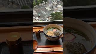 文の助茶屋／名古屋ランチ／名古屋グルメ／名古屋高島屋／ゆば長葱／茶そば／ナイスビューなカウンター席 [upl. by Hastie]